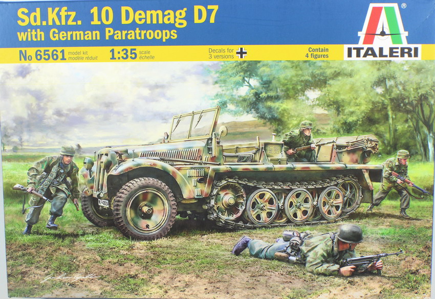 Modeling half track Sdkfz 10, Demag D 7 & paratroops, ref. 6561, 1/35, Italeri