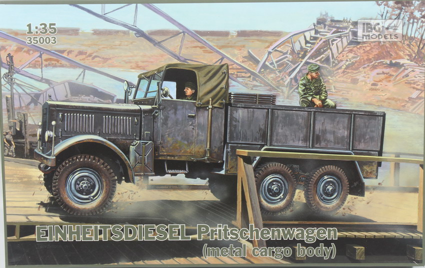 Modeling truck Einheitsdiesel Pritschenwagen (metal cargo body), ref. 35003, 1/35, IBG Models