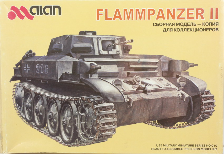 Modeling tank Panzer II, Flammpanzer, ref. 010, 1/35, Alan