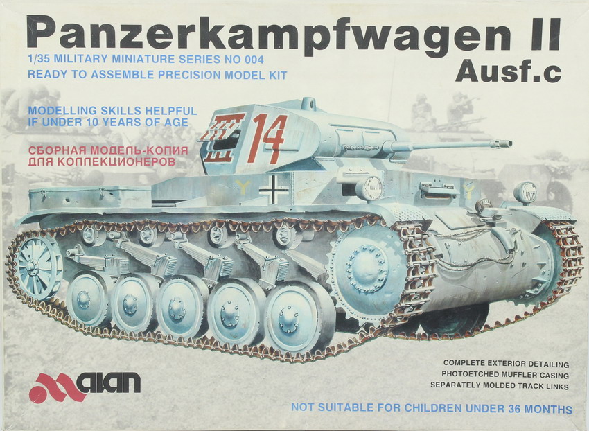 Modeling tank Panzer II, Ausf. C, ref. 004, 1/35, Alan