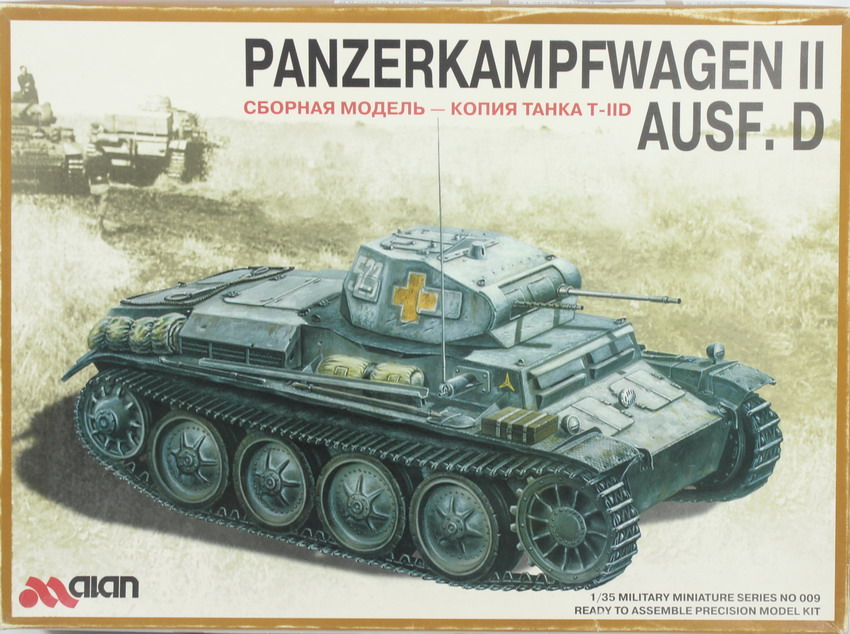 Modeling tank Panzer II, Ausf. D, ref. 009, 1/35, Alan