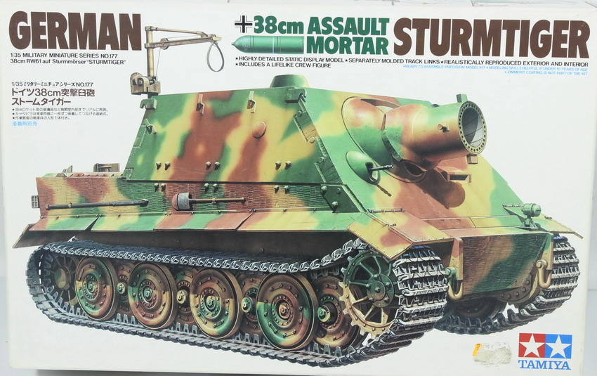 Modeling self propelled artillery Sturmtiger, Assault mortar, 38 cm, ref. 35177, 1/35, Tamiya