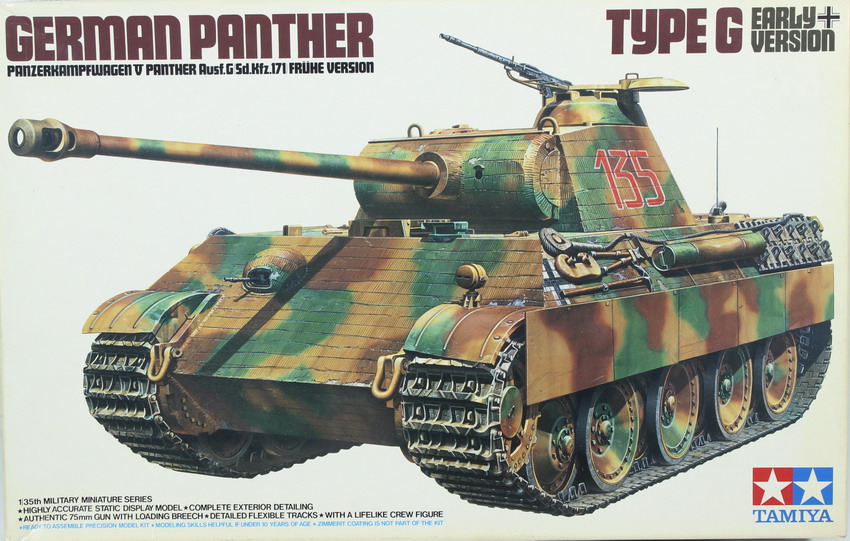Modeling tank Panzer V, Ausf. G, Panzerkampfwagen V, ref. 35170, 1/35, Tamiya