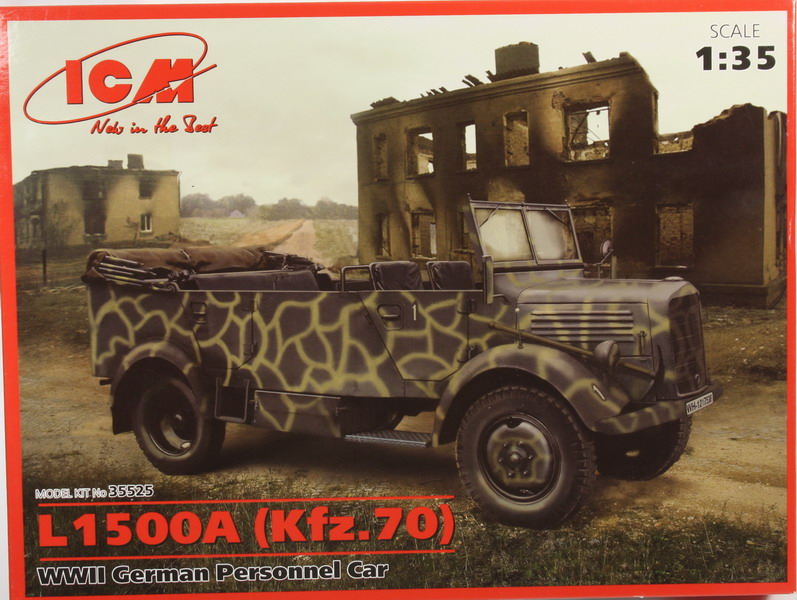 Modeling vehicle Mercedes L1500 A (KFZ.70) ref. 35525, 1/35, ICM