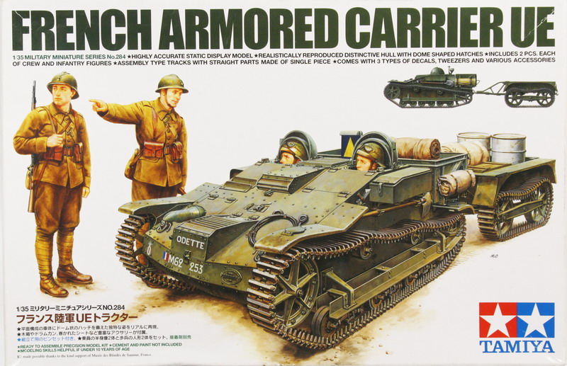 Modeling vehicle Renault, french armored carrier UE, ref. 35285, 1/35, Tamiya