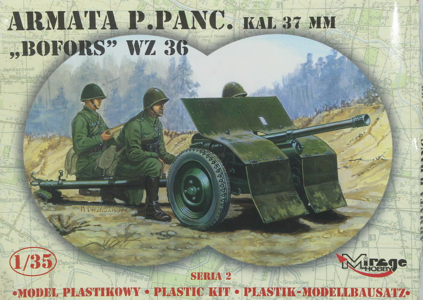Modeling cannon Bofors WZ. 36, 37 mm, ref. 35212, 1/35, Mirage