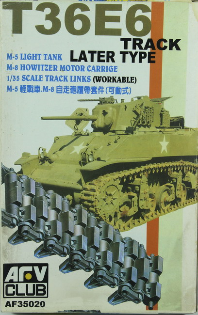 Modeling accesories track T-36 E&, carros M-5 y M-8, ref. AF 35020, 1/35, AFV Club
