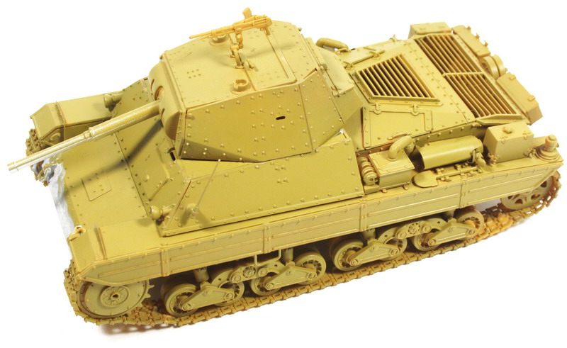 Modeling tank P-40, ref. 6476, 1/35, Italeri. Mounted model