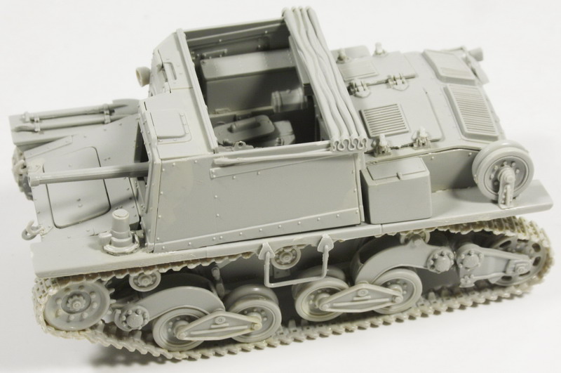 Modeling tank Semovente 47/32, ref. 6477, 1/35, Italeri. Mounted model