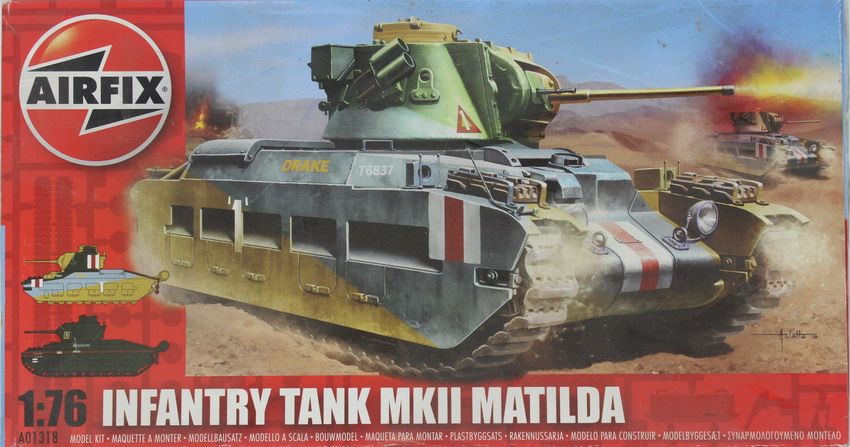 Modeling tank Matilda Mk. II, ref. A01318, 1/76, Airfix
