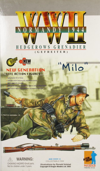 Action Figure 1/6, Milo, Hedgerows grenadier, gefreiter, Normandy 1944, ref. 70134