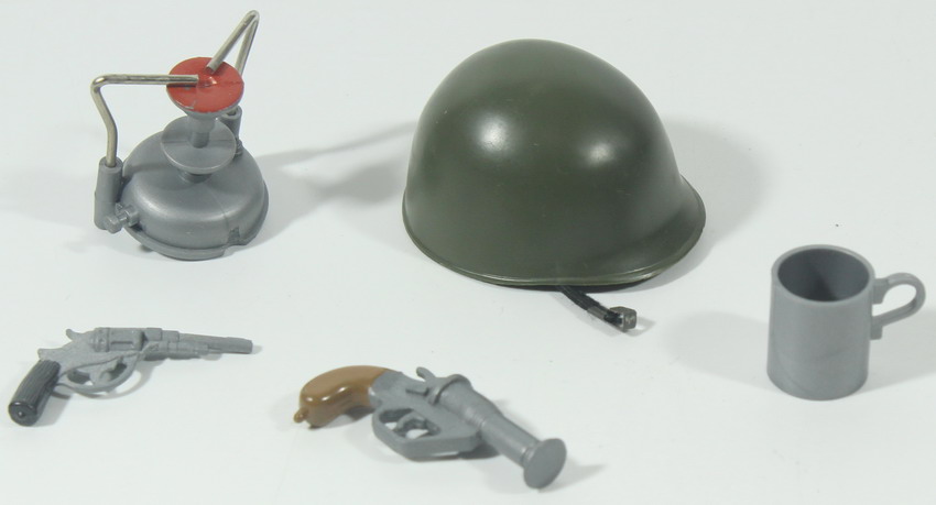Accesorios Geyperman, lote: casco USA + hornillo + pistolas + vaso