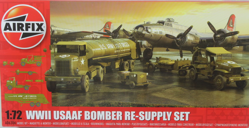 Modeling vehicles USAAF bomber re-supply set, ref. A06304, 1/72, Airfix