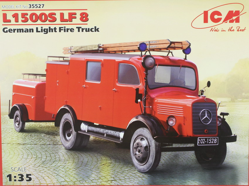 Modeling truck Mercedes L1500 S FL 8, German light fire, ref. 35527, 1/35, ICM