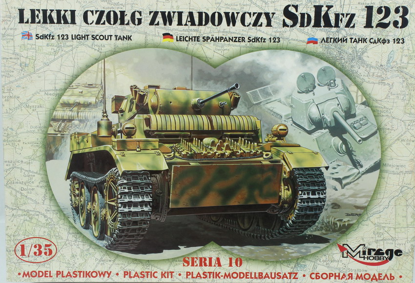 Modeling tank Panzer II, Ausf. L, Lunchs, Sdkfz 123, ref. 35108, 1/35, Mirage