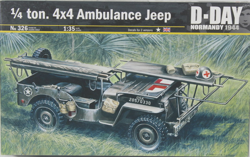 Modeling car Jeep, ¼ ton. ambulance, ref. 326, 1/35, Italeri