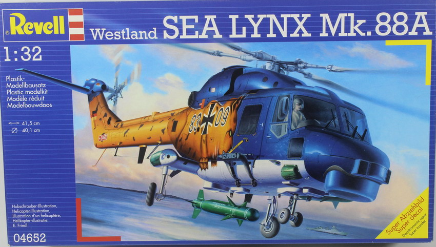 Modeling helicopter Westland Sea Lynx Mk. 88 A, ref. 04652, 1/32, Revell
