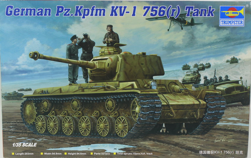 Modeling tank KV-1 – KV-1 / 756(r), ref. 00366, 1/35, Trumpeter