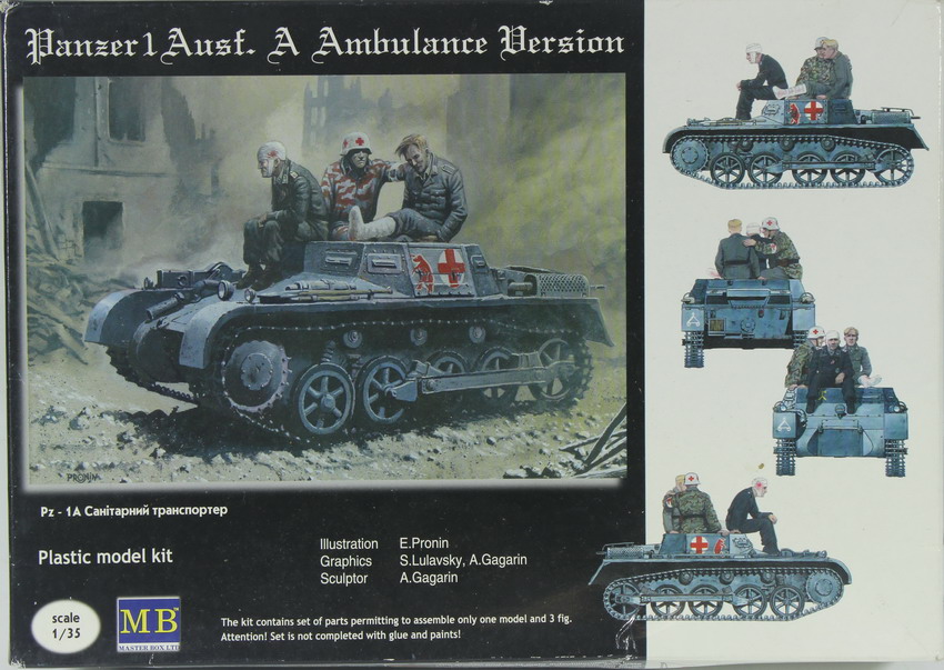 Modeling car Panzer I A, ambulance versión, ref. T 3506, 1/35, Master Box