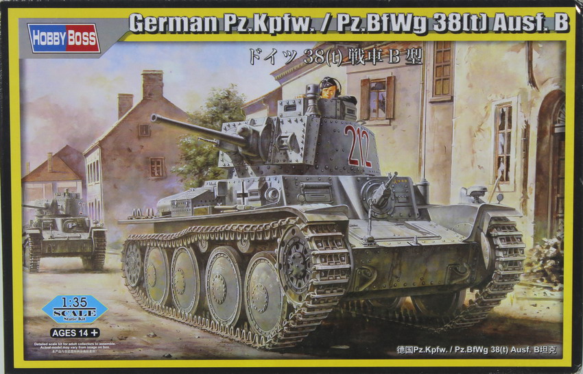 Modeling car Panzer 38 (t) Ausf. B, ref. 80138, 1/35, Hobby Boss