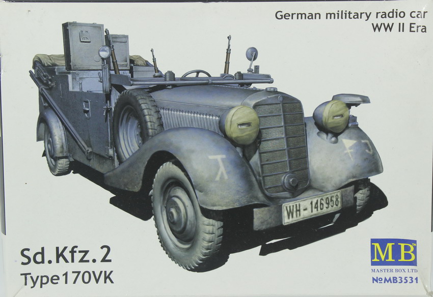 Modeling car Mercedes Sdkfz 2, type 170 VK, radio, ref. MB 3531, 1/35, Master Box