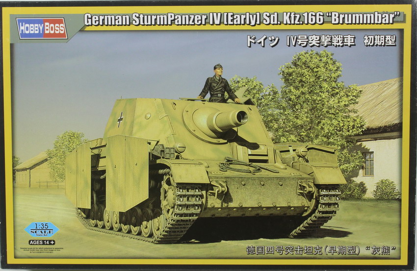Modeling self-propelled artillery Brummbar, Sturmpanzer IV, Sdkfz 166, 1/35, ref. 80134, Hobby Boss