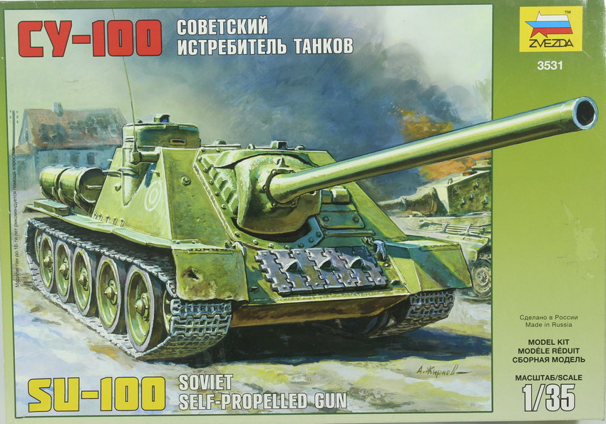 Modeling tank destroyer SU-100, 1/35, ref. 3531, Zvezda