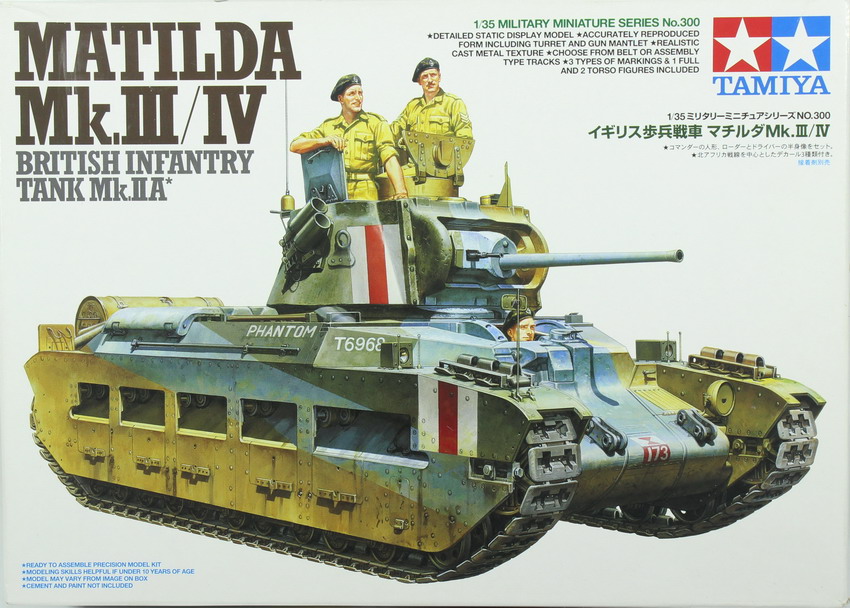 Modeling tank Matilda MK. III – IV, 1/35, ref. 35300, Tamiya