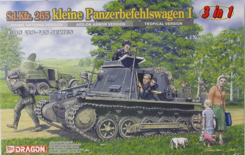 Modeling tank Panzer I Sd.kfz 265 Kleine Panzerbefehlswagen I, ref. 6222, 1/35, Dragón