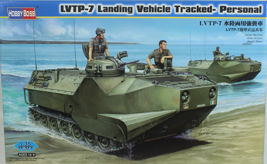 Modeling amphibious vehicle LVTP-7, landing vehicle tracked personal, ref. 82409, 1/35, Hobby Boss