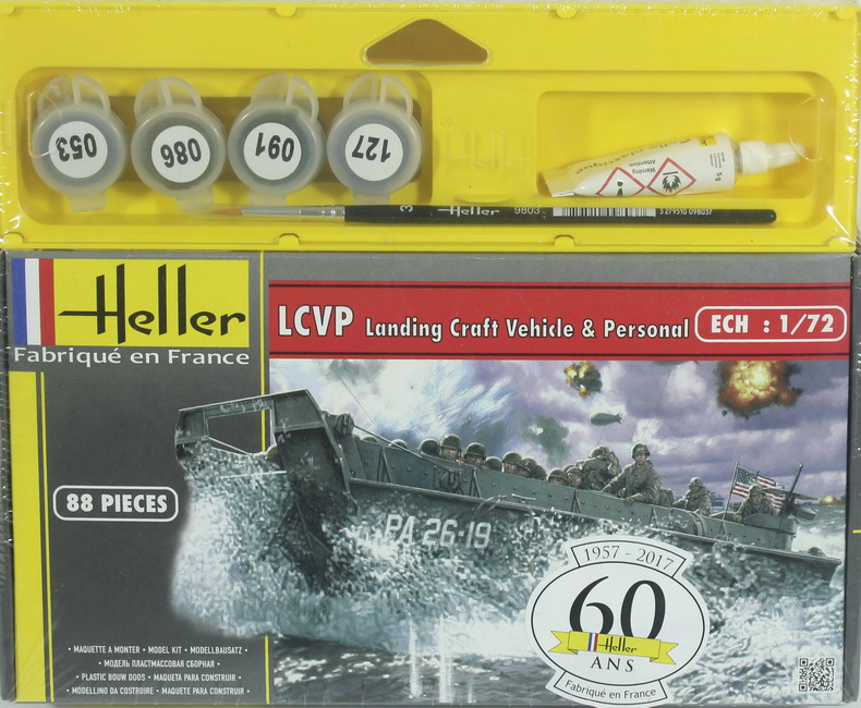 Modeling landing Craft vehicle & personal, LCVP, ref. 49995, 1/72, Heller