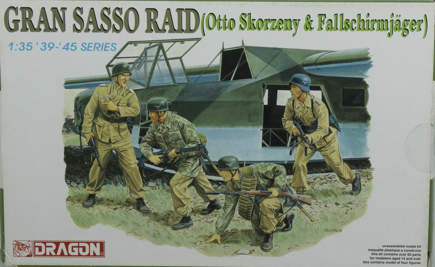 Modeling figures German, fallschirmjager, Gran Sasso Raid – O. SKorzeny, ref. 6094, 1/35, Dragón