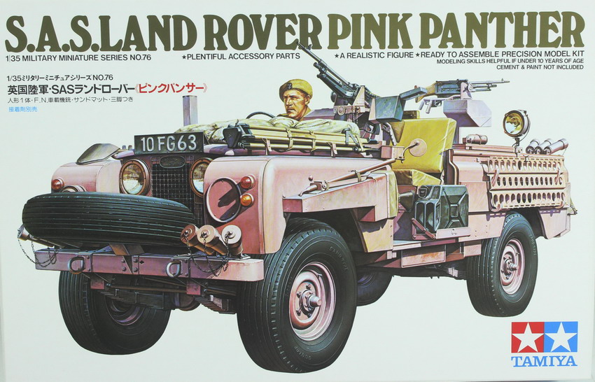 Modeling car Land Rover, SAS, Pink Panther, 1/35, ref. 35076, Tamiya