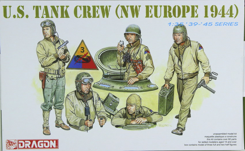 Modeling figures USA, tank crew, Europe 1944, ref. 6054, 1/35, Dragón