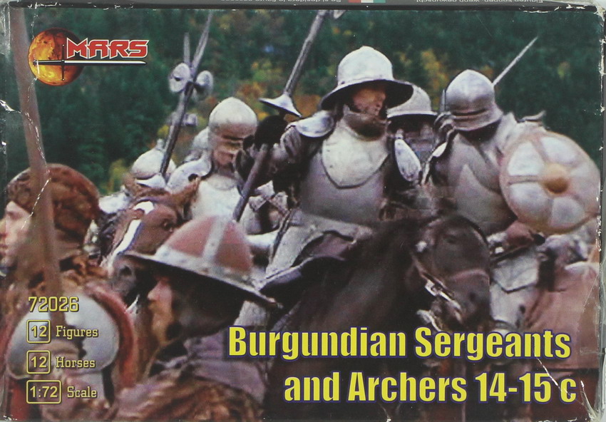 Modeling figures Burgundian sergeants and archers 14-145 C, ref. 72026, 1/72, Mars