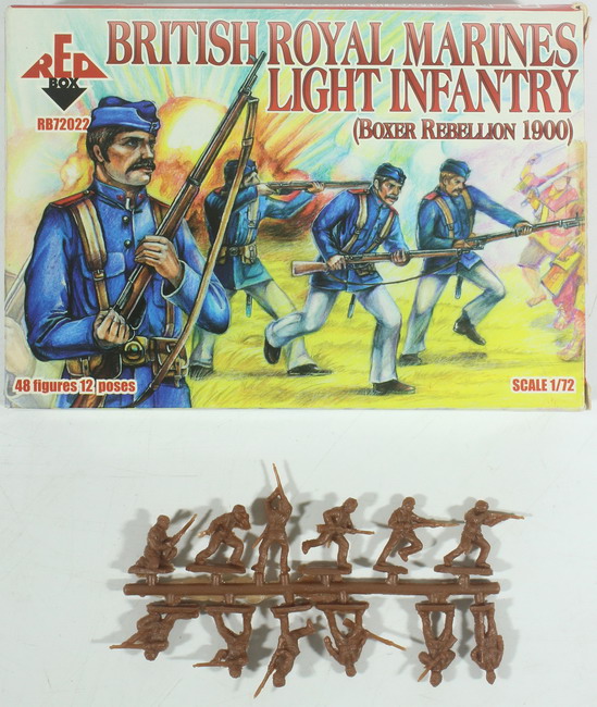 Modeling figures British Royal Marines, light infantry, Boxer rebellions 1900, ref. 72022, 1/72, Red Box (incomplete)