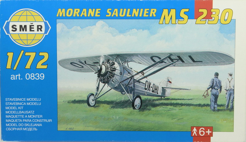 Modeling aircraft Morane Saulnier MS 230, ref. 0839, 1/72, Smer