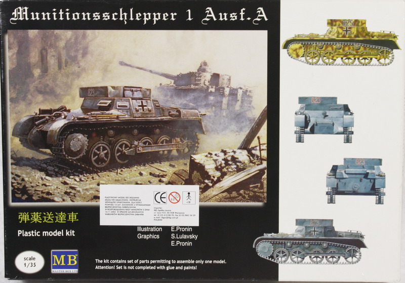 Modeling tank Panzer I Ausf. A, ammunition carrier, munitionsschlepper, ref. T3504, 1/35, MB Master Box