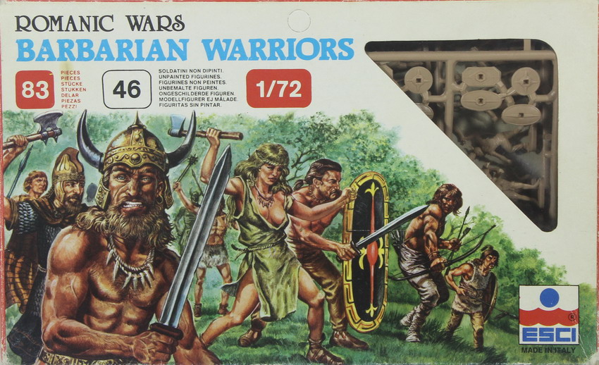 Modeling figures Barbarian Warriors, ref. 225, 1/72, Esci