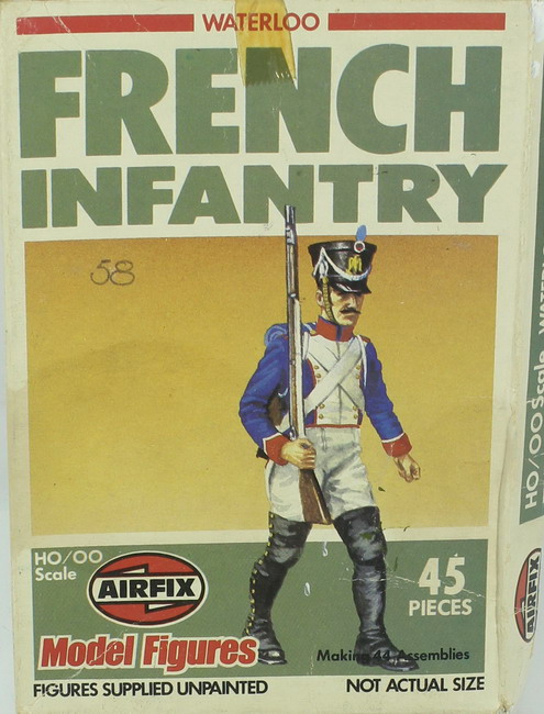 Modeling figures french, infantry Waterloo, Waterloo, HO/00 - 1/72, ref. S44, Airfix