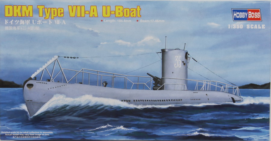 Modeling submarine U-Boat type VII-A, ref. 83503, 1/350, Hobby Boss