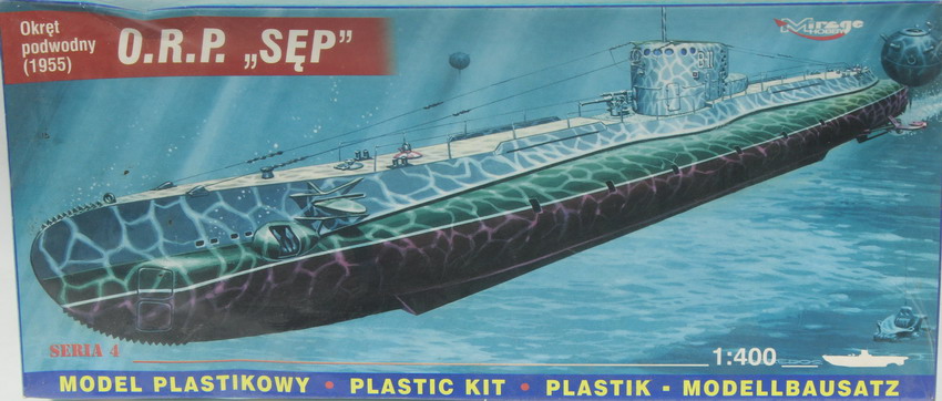 Modeling ship submarine ORP Sep, ref. 40048, 1/400, Mirage Hobbys