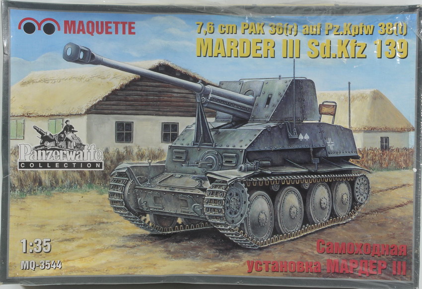 Modeling tank destroyer Marder III – 7,6 Pak 36 (r), ref. MQ 3544, 1/35, Maquette