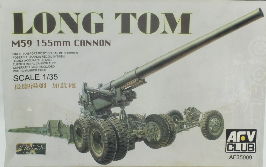 Modeling cannon Long Tom, M 59, 155 mm, ref. 35009, 1/35, AFV