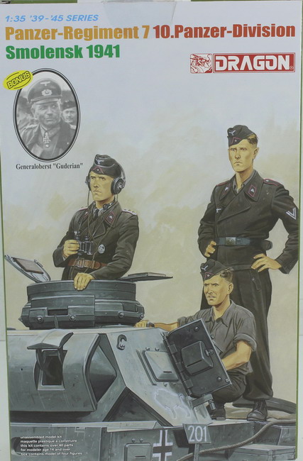 Modeling figures German, Panzer, 7 Rgto. 10 Div. , Smolensk 1941, ref. 6655, 1/35, Dragón