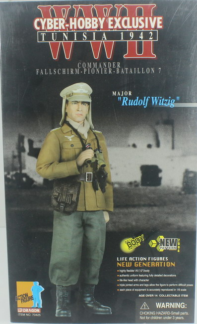 Action figure 1/6, Rudolf Witzig, Tunisia 1942, Fallschirmjager, commander, pionier, ref. 70425