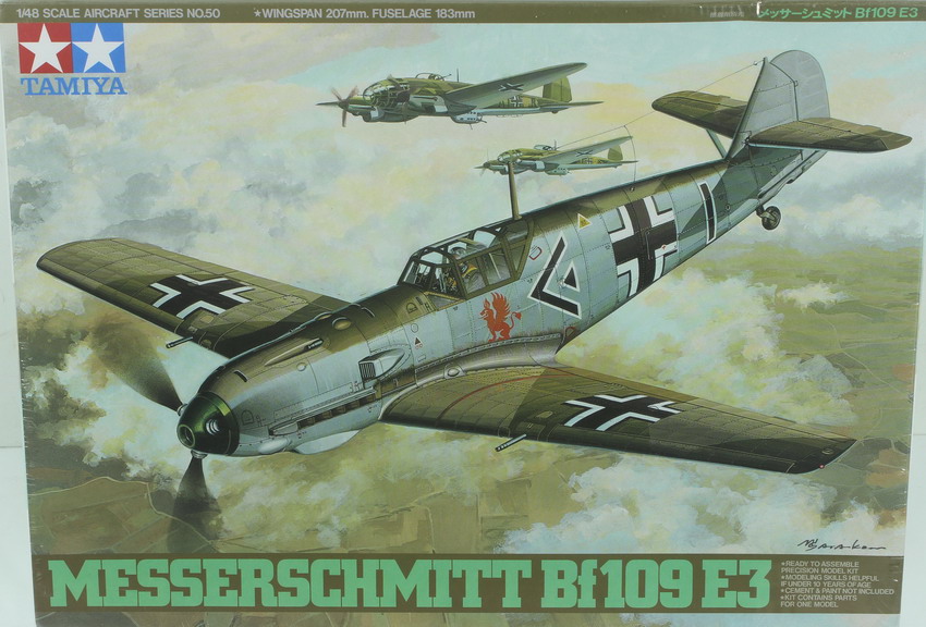 Modeling aircraft Messerschmitt Me-109 – Bf 109 E3, ref. 61050, 1/48, Tamiya