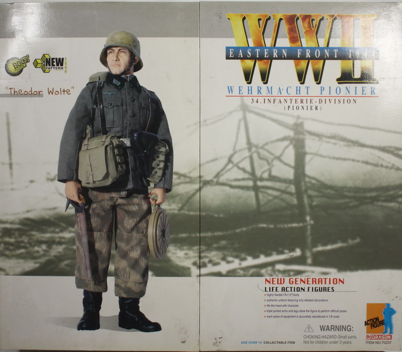Action Figure 1/6, Dragón, Figura Dragón 1/6, Theodor Wolte, Wehrmacht pionier, Eastern Front 1944, ref. 70237