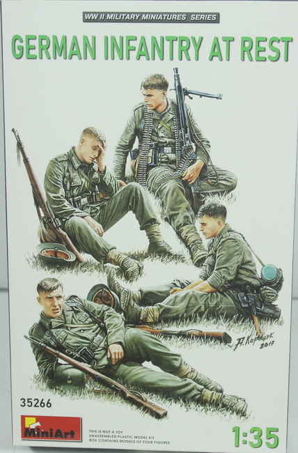 Modeling figures German infantry, at rest, ref. 35266, 1/35, MiniArt