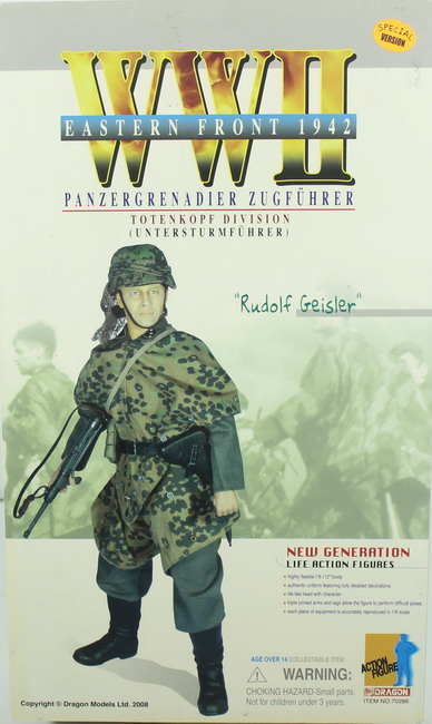 Action Figure 1/6, Rudolf Geisler, Eastern Front 1942, Totenkopf div., ref. 70286, Dragón